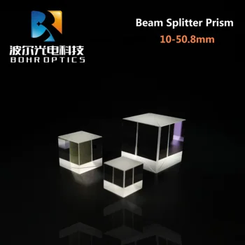 15x15mm Divisor de Haz Prisma N-BK7 Óptica Cubo de Cristal Dicroico de la Dispersión de la División de Proporción de 50:50 para el instrumento óptico de Precisión