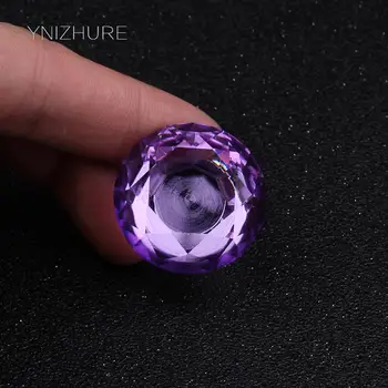 10Pcs 30mm Púrpura Forma de Diamante de Cristal de Cajón Gabinete Perillas y Tiradores Puerta de la Cocina Armario de Accesorios de Hardware