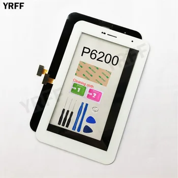 YRFF Para Samsung Galaxy Tab 7.0 Plus GT-P6200 P6200 Digitalizador de Pantalla Táctil Sensor de Toque Lente de Cristal del Panel de