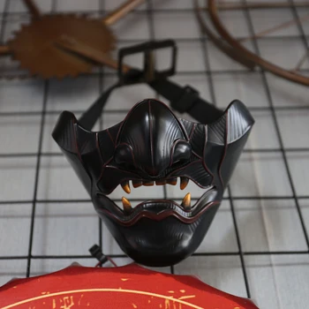 Fantasma de Tsushima Sakai Cosplay Máscara de Media Cara de Samurai Máscara de Halloween de Disfraces de Halloween de Partido de Resina Máscaras Props