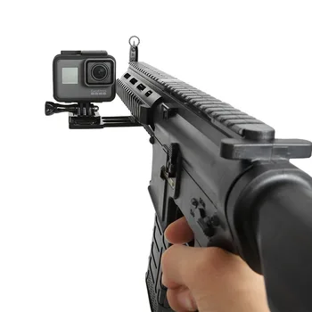 Cámara de acción de la Pistola de Lado de Montaje en Riel de Titular de Movimiento Adaptador para GoPro Hero 8 7 6 5 4 Sony Yi 4K Smartphone para Rifle Pistola de Caza