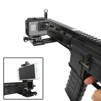 Cámara de acción de la Pistola de Lado de Montaje en Riel de Titular de Movimiento Adaptador para GoPro Hero 8 7 6 5 4 Sony Yi 4K Smartphone para Rifle Pistola de Caza