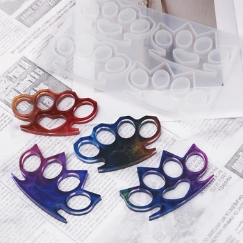 3D Nudillos de Resina Moldes de BRICOLAJE Dedo Llavero Molde de Anillo de Silicona, Moldes de Fundición para la Joyería/Llavero/Regalo hecho a Mano Haciendo