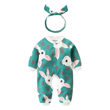 2019 recién nacido Bebé Niños Niñas Mameluco de Animales de Manga Larga Primavera Otoño Invierno de Algodón Bebé Niño Mono Pijama de Trajes de Ropa