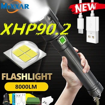 Z20 el AÑO 2021 Regalo XHP90.2 Ultra Potente 26650 Linterna de LED XLamp USB Recargable XHP70 Táctica Luz 18650 Zoom Campamento de la Antorcha
