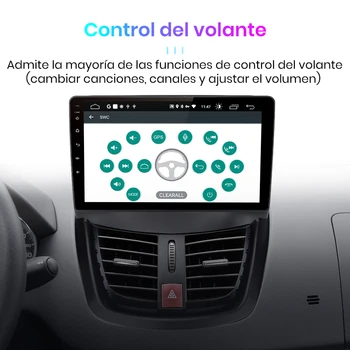 Junsun V1 2G 32G Android 10,0 AI pantalla de Control por Voz para PEUGEOT 207 2006-auto Radio Multimedia reproductor de vídeo GPS