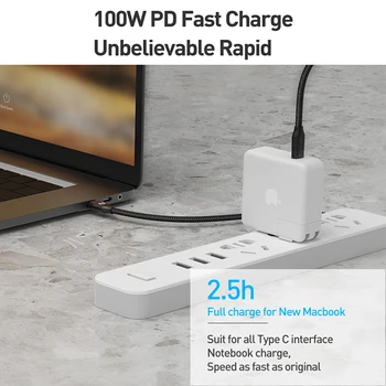 Mcdodo USB 3.1 Tipo C A USB Cable de Datos Para el MacBook Pro Portátil 100W PD3.0 Carga Rápida 4.0 Para el Samsung Xiaomi Audio 4K TV