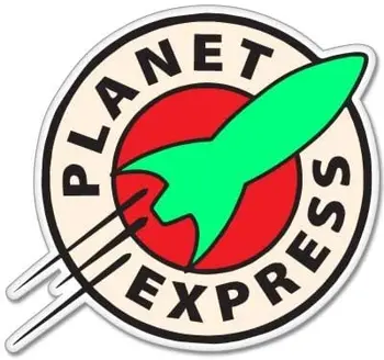 Dawasaru Planet Express Colorida etiqueta Engomada del Coche Calcomanía Personalizada Portátil de la Motocicleta Auto Accesorios Decoración de PVC,de 12 cm*12 cm