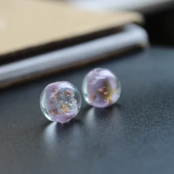 10Pcs 12mm hechos a Mano de Cristal de Murano Perlas Frustrado Redondo Sólido de Color Púrpura de Moda Encantos de la joyería de la Pulsera del Collar de decisiones
