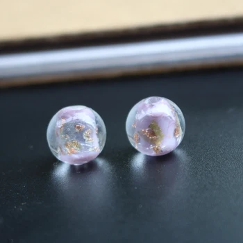10Pcs 12mm hechos a Mano de Cristal de Murano Perlas Frustrado Redondo Sólido de Color Púrpura de Moda Encantos de la joyería de la Pulsera del Collar de decisiones