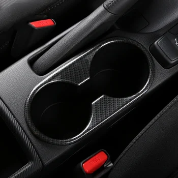 ABS Rojo/de Fibra de Carbono de Taza de Agua Cubierta de Recorte de Coche de Estilo Accesorios Para 2016 2017 2018 Mazda 2 Demio DL Sedán DJ Hatchback