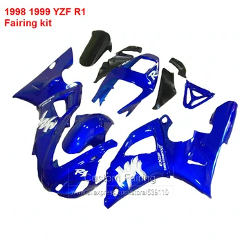 Todo azul carenado Para YAMAHA YZF R1 1998 1999 modelo 98 99 ( Brillante ) yzfr1 Mejor-venta de Abs Carenado kit de CN34