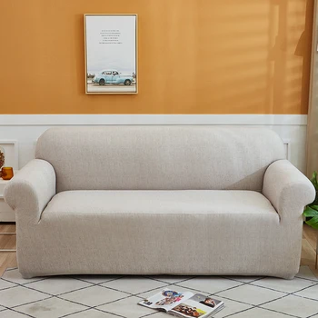 Geométrica de tela Escocesa de las Fundas de Sofá para la Sala de estar de Doble asiento Sofá-Funda de Sofá Elástica Cubierta Tramo de Muebles Protector Anti-polvo