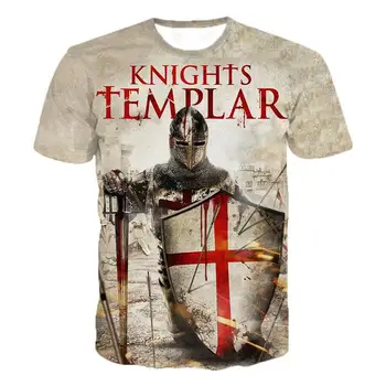 Los caballeros Templarios Impresión 3d de la Camiseta de los Caballeros Templarios de la Moda Casual T-Camisas de las Mujeres de los Hombres de Hip Hop Harajuku Streetwear Camiseta Camiseta Tops