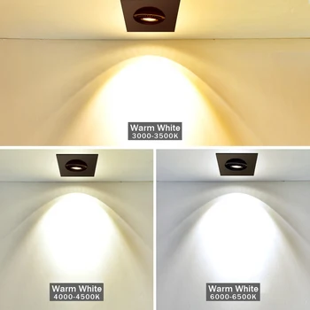 Dimmable LED Downlight de la Rotación de 360 Grados Ajustable del Punto del Techo del Led de Luz de lámpara Empotrada LED Para la Iluminación del Hogar accesorios