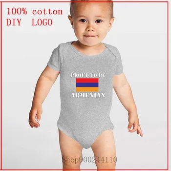 Las Niñas de bebé de la Ropa Orgullosos de ser armenia Armenia Bandera de la Moda de Bebé Ropa de Niños del Bebé de Manga Corta Bebé Mono Roupas de bebe