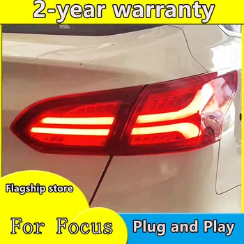 Car Styling para Ford focus luces Traseras-2018 para el enfoque Dinámico de LED de la Lámpara de Cola+Señal de Giro+Freno+Inversa de luz LED