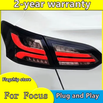 Car Styling para Ford focus luces Traseras-2018 para el enfoque Dinámico de LED de la Lámpara de Cola+Señal de Giro+Freno+Inversa de luz LED