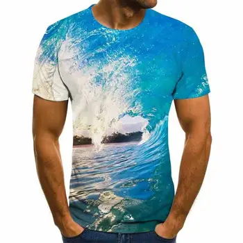 Nueva 2020 de la impresión en 3D fresco cielo estrellado T-shirt de manga corta populares de hip hop camiseta de verano de moda casual tamaño XXS-6XL