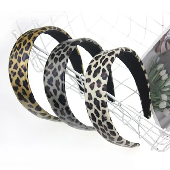 LEVAO de Leopardo de Impresión cintas de la cabeza Femenina de Diadema de Cuero Sintético Mujer Bisel Turbante Tocado Accesorios para el Cabello de las Niñas de Pelo Aro de Nuevo