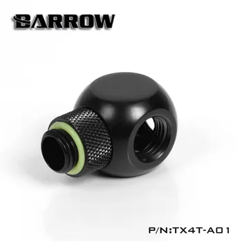 Barrow G1/4 360 Grados Giratoria de Montaje Metálico Cubo Tee de 4 vías Para el Agua de Refrigeración TX4T-A01