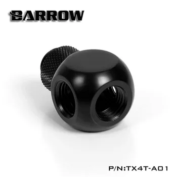 Barrow G1/4 360 Grados Giratoria de Montaje Metálico Cubo Tee de 4 vías Para el Agua de Refrigeración TX4T-A01