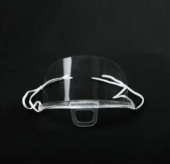 40pieces máscara de catering máscara transparente anti-niebla de protección ambiental de plástico para alimentos de la cocina del hotel evitar que la saliva