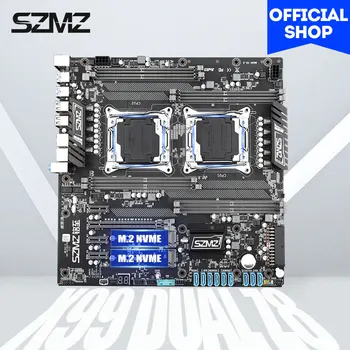 SZMZ X99 CPU Dual Socket LGA 2011-3 Placa base Conjunto Con E5 2678V3 Y 8*16 gb DDR4 2400 MHZ ECC REG RAM