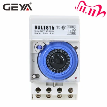 Envío gratis GEYA SUL181h Analógico Temporizador Mecánico Interruptor 100V-240V 24 Horas Temporizador Programable con 30min de Configuración