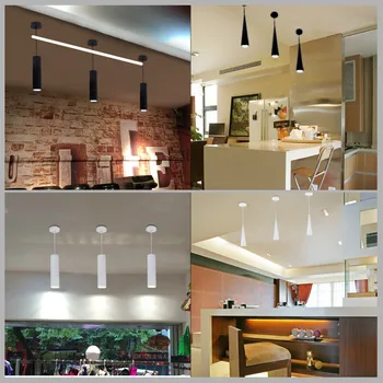 Regulable LEDCone lámpara colgante de Aluminio y metal hogar 7w 12w colgar la lámpara de comedor/sala de estar, bar cafetería droplight accesorio de iluminación de la Casa