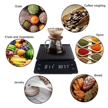 3000g 0.1 g Electrónicos Café Escalas Digitales de los Alimentos de la Cocina de la Escala de Precisión Libra Equilibrio de Pesaje Herramienta de Medición