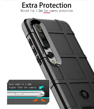 El caso de Mi 10T Pro Resistente Escudo de Silicona Caso para Xiaomi Mi10 Ultra Jóvenes Note10 Casos a prueba de Choques de la Cubierta Redmi 10X Mi Nota 10 Lite