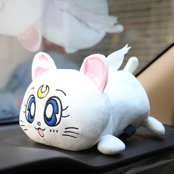 Candice guo! Super lindo juguete de la felpa de la silueta de gato sailor moon Luna gato gatito hámster tejido de la cubierta de la caja creativo cumpleaños regalo 1pc