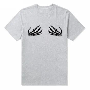 Verano nueva moda de las mujeres tops cráneo manos esqueleto 3d pinting camiseta divertida tops graphic tees de harajuku t-shirt