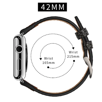Correa de Cuero genuino Para el Apple Watch 5 4 Banda de 40 mm, de 44 mm de Piedra Patrón de Reemplazar Pulsera de 38 mm 42 mm de la banda Para el iWatch Serie 4 3 2 1