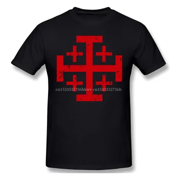 Angustiado Cruzado de la Cruz - Deus Vult Fasion Casual Camiseta de la Venta Caliente Crusader Kings Camiseta de Algodón O de Cuello de camisetas