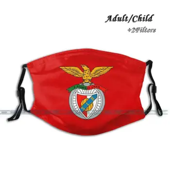 El Sl Benfica Reutilizables De La Máscara De La Cara, Ajustable Lavable Reemplazable De La Moda Fase Máscaras Vermelhos Emblema Campeonato De Muchos A Uno
