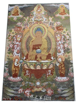 Tíbet bordado de seda fengshui medicina de Buda estatua Tangka Thangka pinturas Murales.