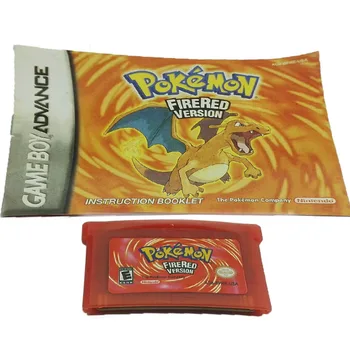 Doble decodificación de GBA SP de la tarjeta de juego de Pokemon joya de la hoja de FireRed coleccionables, tarjetas pokemon gx tarjetas de 8 Años de Edad los Niños del Regalo del Día de la