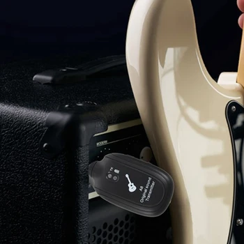 AROMA UHF Guitarra Sistema Inalámbrico Transmisor Receptor Construido en una batería Recargable y el Aroma En-01A Guitarra de Visualización