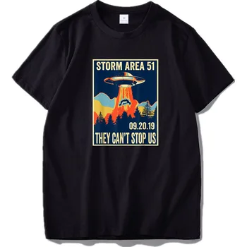La tormenta Área 51 camiseta Que no Puede Dejar de Todos Nosotros OVNI llevar a la Gente Lejos de Alien Soft Fitness T-shirt Tamaño de la UE