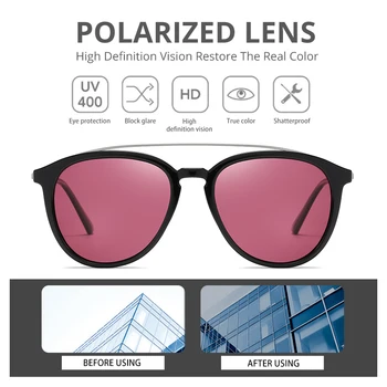 Pro Marca Acme Retro Ronda de Gafas de sol de las Mujeres Polarizado de Lujo Diseñador TR90 Marco de Gafas de Sol de colores para los Hombres lentes de sol PC1536