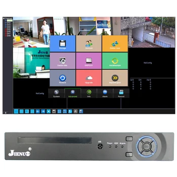 JIENUO HD 8CH POE NVR DVR del CCTV de la Vigilancia de la Seguridad 8Channel Sistema de Grabadora de Vídeo en Red para 4MP de 5MP HD Onvif de la Cámara IP XMEye