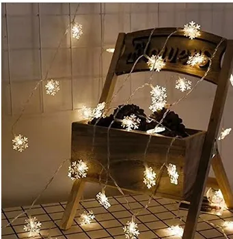 10m LED de copo de nieve de la cadena completa de estrellas de la decoración de la habitación de las luces de Navidad de neón enchufe el pequeño luces AC110V-240V