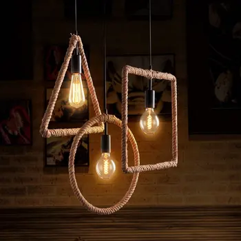 Vintage Industrial LED Techo Lámpara Colgante para Sala Cocina Comedor tipo Loft Pasillo Retro en Decoración de Interiores Iluminados