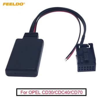 FEELDO 1PC Car Audio Inalámbrico Bluetooth Receptor Adaptador Auxiliar para OPEL CD30/CDC40/CD70/DVD90 Radio Estéreo de Entrada 12Pin Conector