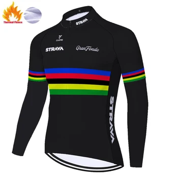 Cyclisme tour de francia, España camiseta de ciclismo de strava invierno de manga larga de jersey bicicleta Bélgica maillot ciclismo hombre invierno