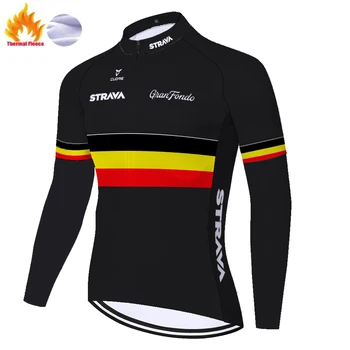 Cyclisme tour de francia, España camiseta de ciclismo de strava invierno de manga larga de jersey bicicleta Bélgica maillot ciclismo hombre invierno