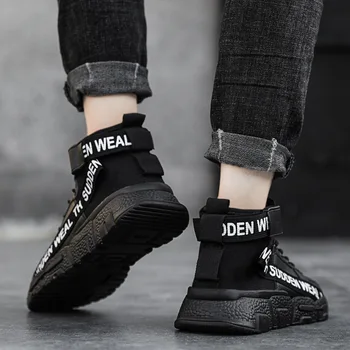 Directo de fábrica de Zapatos de los Hombres De 2019 Nuevo Todo-en Torno de Zapatos Casuales de Alta Otoño la Tendencia de los Zapatos de Lona de los Zapatos Zapatos De Hombre
