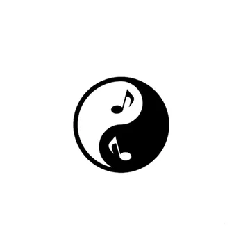 Coches Pegatinas de Música Personalizada Símbolos del Yin y el Yang, la Decoración del Coche de los Accesorios de la etiqueta Engomada de Ideas se Aplican A los Diferentes Modelos de 13 cm*13 cm